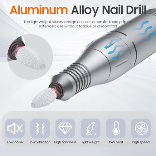 SONGMIN Cordless Nail Drill Machine 35000 RPM for Manicure & Pedicure