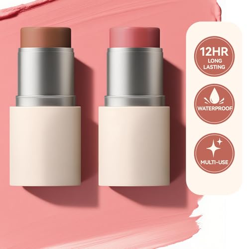 MAANGE Multi-Use Blush Stick – Cream Blush for Cheeks, Eyes & Lips