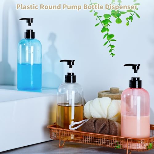 16 oz Empty Shampoo Pump Bottles, 500ml Dispenser