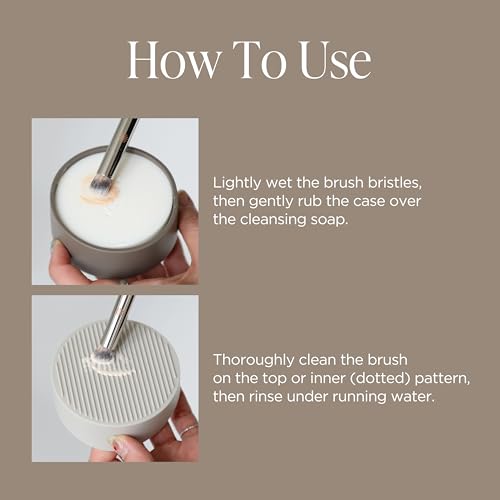 Piccasso Solid Makeup Brush Cleaner Soap with Case & Mat
