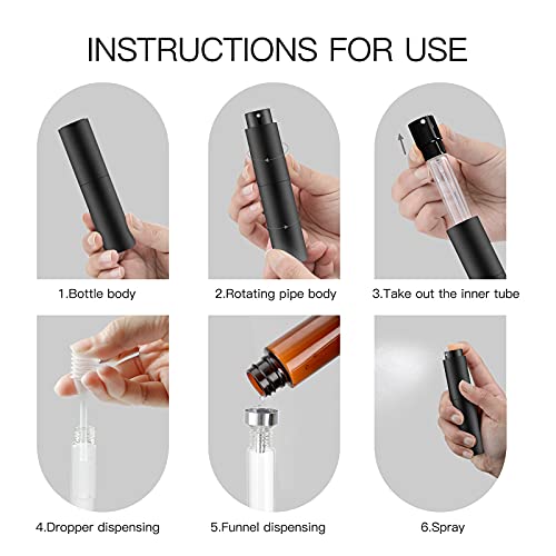 Tekson 10ml Travel Perfume Atomizer Spray Bottle