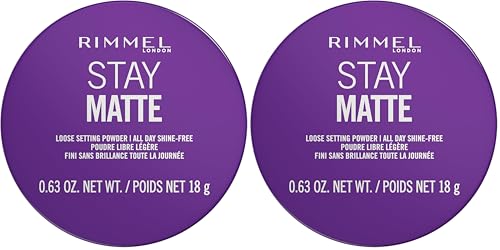 Rimmel Stay Matte Loose Powder 001 Transparent 0.63oz (Pack of 2)