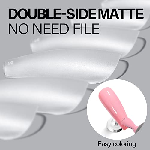 AILLSA Matte Soft Gel Nail Tips - 240Pc Full Cover Press On Nails