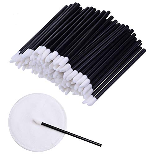 Disposable Lip Brushes Set - 200 Black Applicators for Lipstick & Gloss, Variation of THIS listing