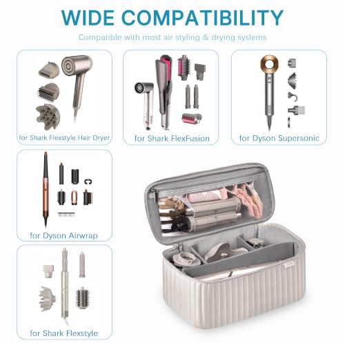 Hair Dryer Travel Case - Compatible with Dyson Airwrap & Shark