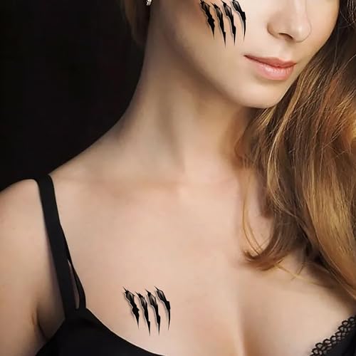6 Sheet Animal Paw Temporary Tattoos - Fake Claw Marks