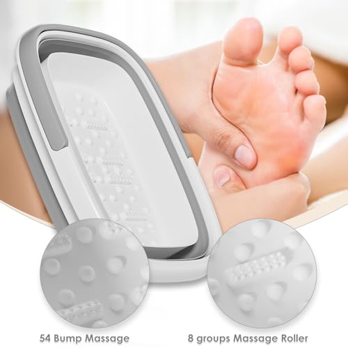 Collapsible Foot Bath Basin with Massage Acupoints