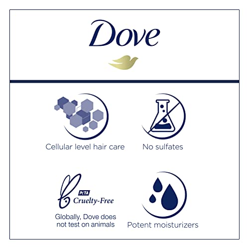 Dove Hair Therapy Shampoo Strengthening Treatment for Thin, Fine Hair Strength and Fullness Boost Sulfate Free Shampoo for 2X Visibly Fuller, Thicker Hair 33.8 oz