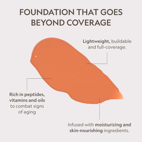 YENSA Super Serum Silk Foundation Tan 2 - Hydrating Full Coverage with Vitamin C & Bakuchiol Oil, 1 oz