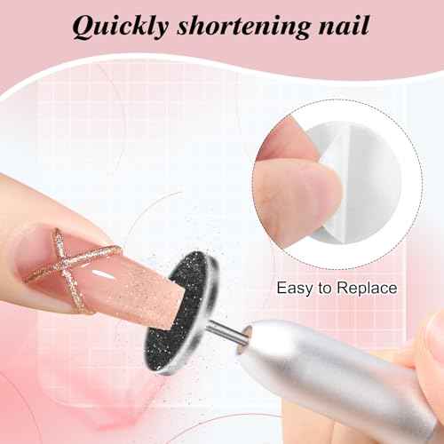 120 Pcs Sanding Paper Disc w/ 2 Metal Bit, 80/120/180/240 Grit Round Pedicure Replacement Sanding Discs for Electric Nail File Bits, Foot File Sandpaper Discs for Dead Skin Foot Callus Remover