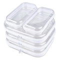 5-Pack Clear Hard Shell Zipper Cases with Lids