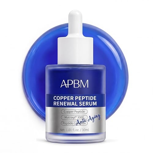 APBM Copper Peptides Serum - Anti-Aging Facial Serum with GHK-Cu & Hyaluronic Acid, 1.01 Fl Oz