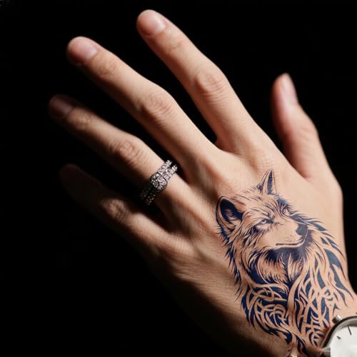 10 Viking Temporary Tattoos Waterproof Blue Stickers