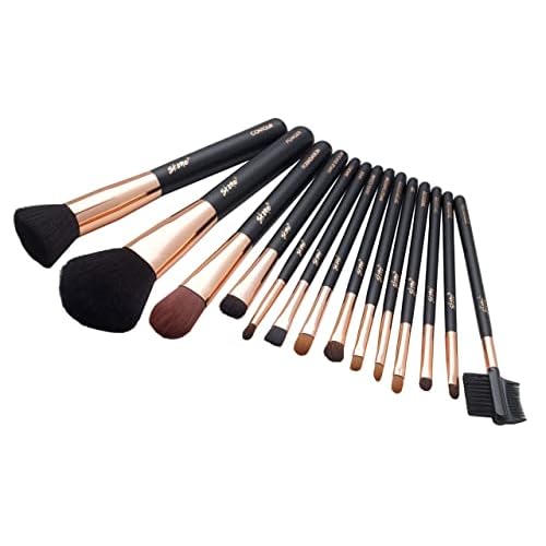 Professional Makeup Brush Set - Skone Luxe Pro Makeup Brushes, 14 pc Set