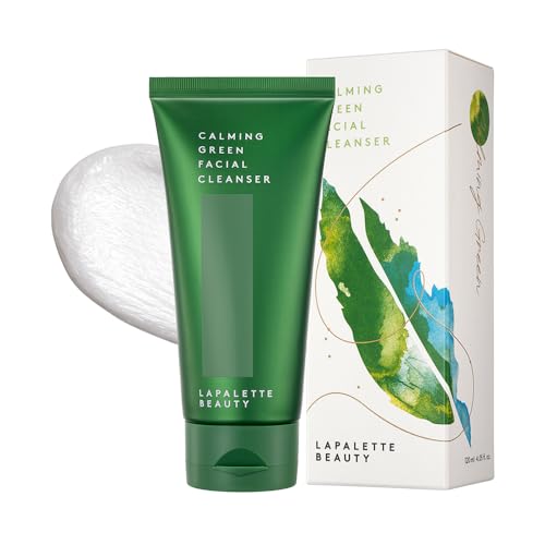 lapalette Calming Green Facial Cleanser | BHA & Green tea | Mild Cleansing Foam | Hydration & Soothing | Cruelty-Free, Paraben-Free | Korean Skin Care 120ml / 4.05 fl. oz.