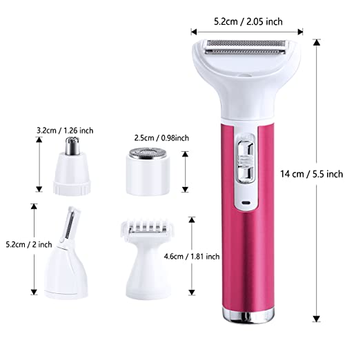 Electric Razor for Women Removal for Body Nose Hair Trimmer Face Shavers Eyebrow Legs Armpit Bikini Area Pubic Underarms Painless Rechargeable Portable Womens Razors Set,Gifts for Women