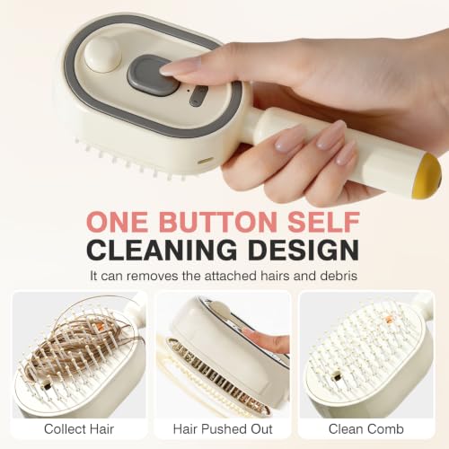 Electric Spray Hair Brush with Scalp Massage & Misting