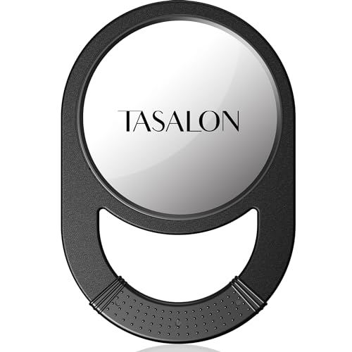 TASALON Unbreakable Hand Mirror with Anti-Slip Grip - 11"