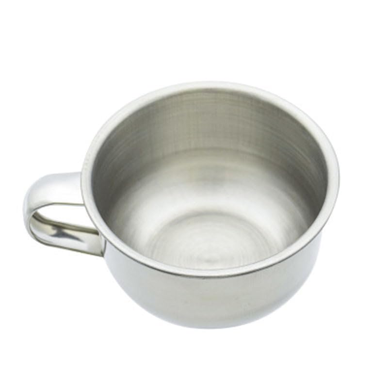 lasenersm 1 Piece Stainless Steel Shaving Soap Bowl with Handle Shaving Soap Mug Bowl Shaving Bowl Shaving Foam Bowl Shaving Cream Bowl For Men, 3.46 x 1.97 Inches, Silver