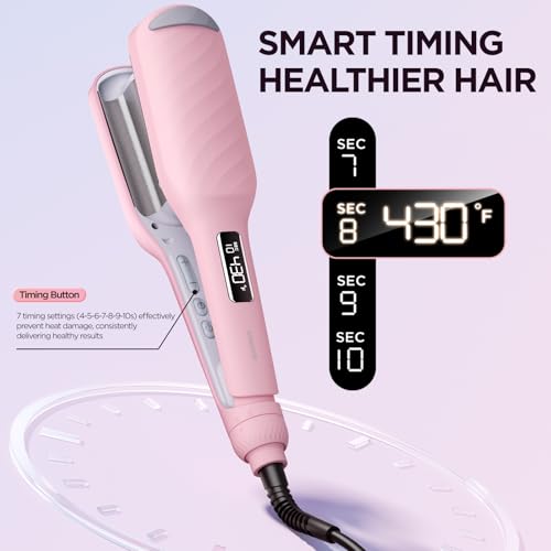 BABONIR 3 Barrel Hair Crimper for Beach Waves - 13 Heat Levels
