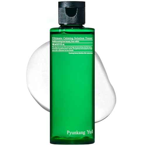 [PKY] Pyunkang Yul Ultimate Calming Solution Toner with Honeysuckle Flower, Ceramides, Hyaluronic Acid, Centella Asiatica, for Moisturized, Nourishing, Sensitive, Tired Facial Skin 3.71fl.oz.