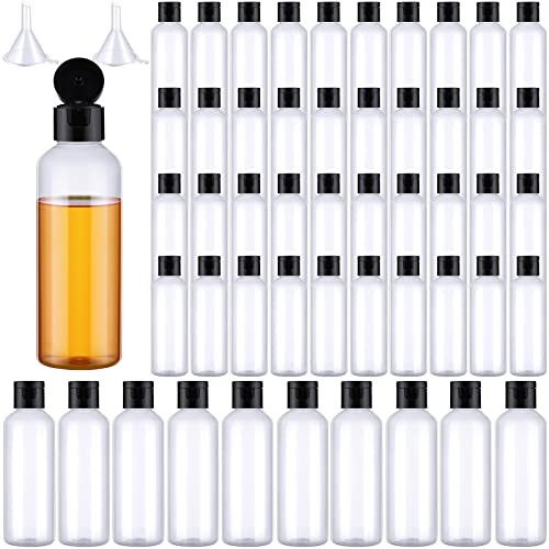Nuenen 50 Pcs 3.4 oz TSA Approved Travel Bottles with Flip Cap