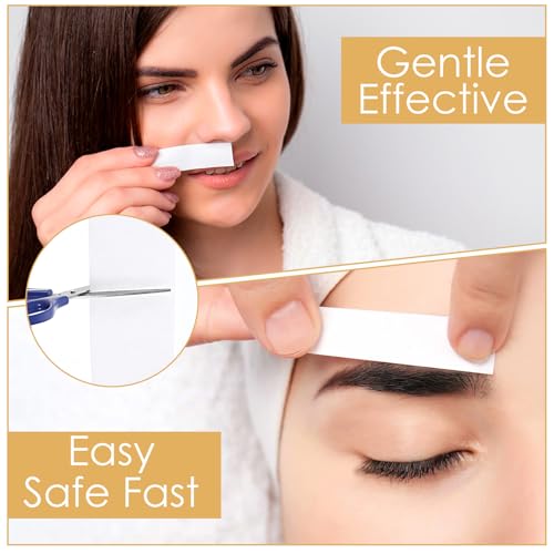 1200 Pcs Non Woven Wax Strips 7.9 x 2.8 Inch Bulk Large Wax Strips Body and Facial Hair Removal Waxing Strip Soft Waxing Paper Sheets for Arm Leg Underarm Face Eyebrow Armpit Chest Back and Bikini