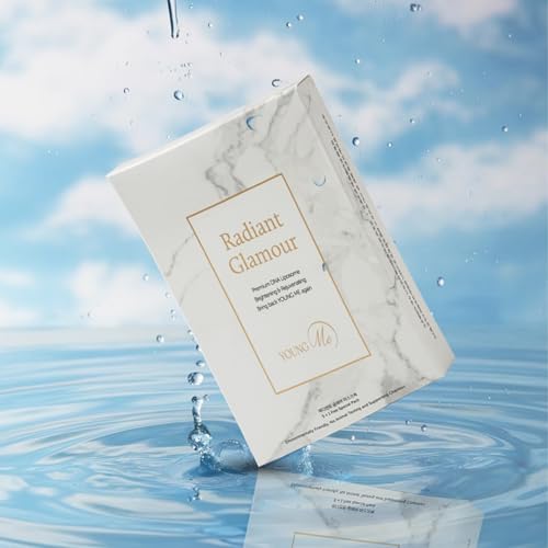 YoungMe Radiant Glamour Korean Sheet Mask ? Rejuvenating & Hypoallergenic Facial Mask for All Skin Types | 25g x 6 Sheets