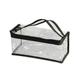 Small Rectangular Clear PVC Makeup Bag Make Up Artist Tool Organizer Pouch Bag Transparent Vinyl Cosmetic Bag Actor Bag with Handle