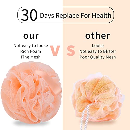 Bath Loofah Sponge 4-Pack - Exfoliating Body Scrubber