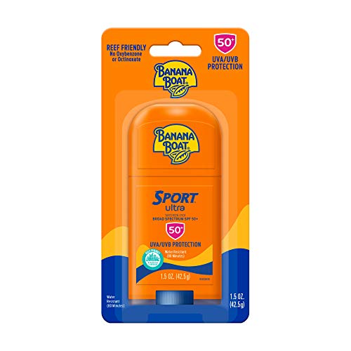 Banana Boat Sport Ultra Sunscreen Stick SPF 50, 1.5oz | Travel Sunscreen, Mini Sunscreen, SPF Stick Sunscreen, Oxybenzone Free Sunscreen, 1.5oz