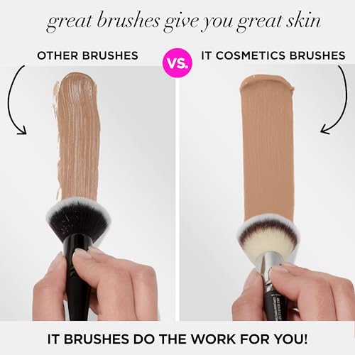 IT Cosmetics Heavenly Luxe Dual Airbrush Concealer Brush #2 - Dual-Ended, 2-in-1 Brush for Liquid & Cream Concealer - Buff Away Imperfections - With Award-Winning Heavenly Luxe Hair Silver