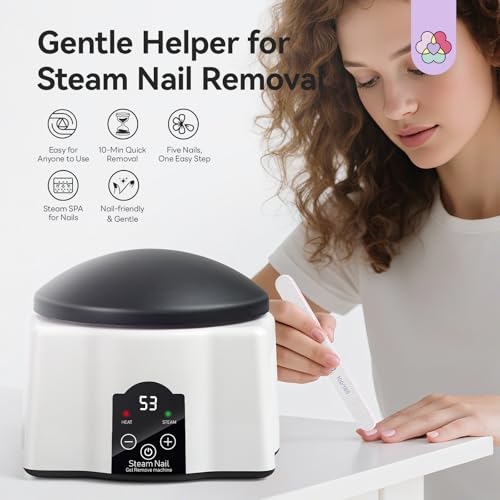 SAVILAND Steam Nail Polish Remover Machine - Gel & Acrylic Removal Kit
