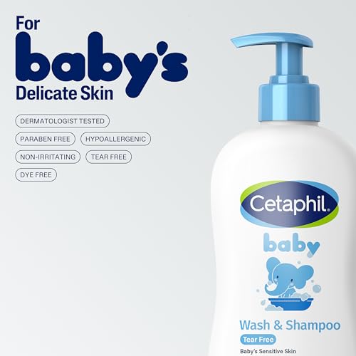 Cetaphil Baby Shampoo & Body Wash 2-in-1, Tear Free, 13.5oz 2-Pack