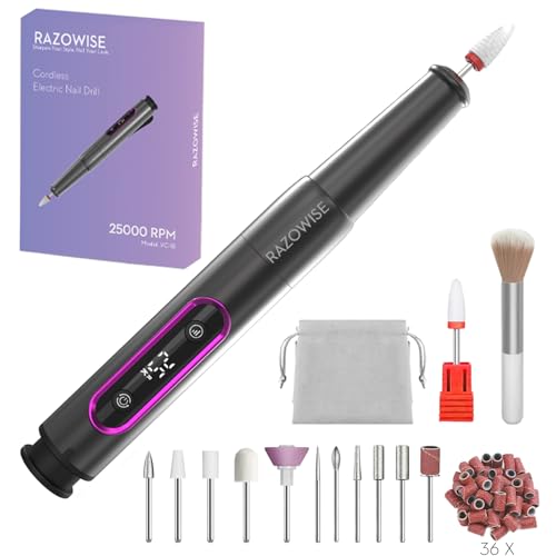 Professional Electric Nail Drill – 12 Bits, 5 Speeds, LED Display