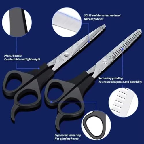 Professional Hairdressing Hair Cutting Scissors Kit for Men Women Pets