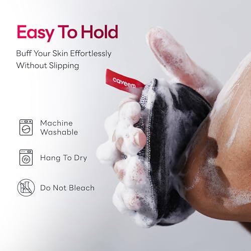 CAVEEM Exfoliating Body Scrubber Sponge, 2-Pack Bath Scrub