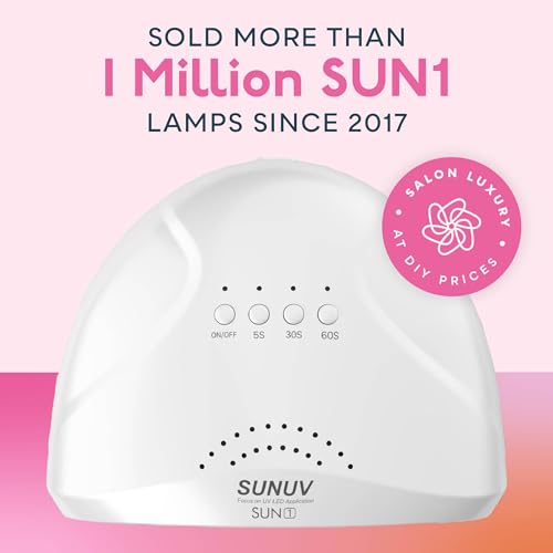 SUNUV UV Nail Lamp for Gel Manicures with UV Gloves - Professional Curing Light