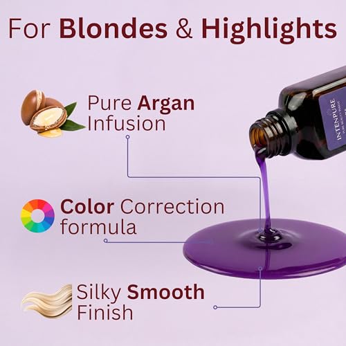 Purple Hair Oil for Blonde & Gray Hair - Argan Anti Brassy Treatment