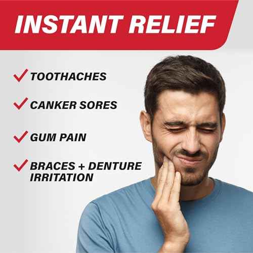 Orajel Rescue Relief Pen with Menthol Cooling Gel for Instant Pain Relief of Tooth & Gum, Mouth Sores, Braces and Denture Irritation, Touch-Free Silicone Applicator, 0.07 oz (2-Pack)