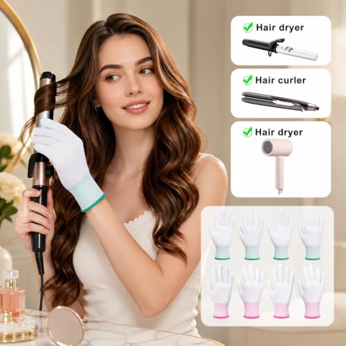 Heat Protection Gloves for Hair Styling, 8 Pcs Set