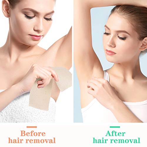 Maitys Hair Removal Kit: 250 Pieces Muslin Waxing Strips and Sticks for Body and Facial Hair Women Men