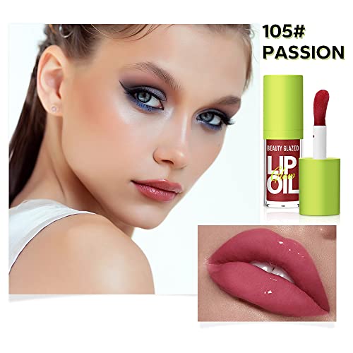 Beauty Glazed Big Brush Lip Oil - Non-Sticky Hydrating Gloss