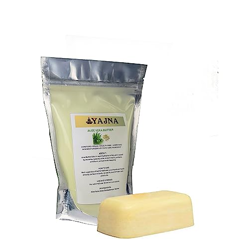 Yajna Organic Raw Aloe Vera Butter - 100% Pure Skin Moisturizer 4 OZ
