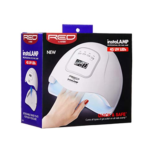 Red by Kiss instaLAMP Professional Gel Nail Lamp 45 UV LEDs with 4 Timers