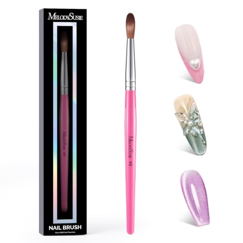 MelodySusie Pink Kolinsky Acrylic Nail Brush | Salon-Quality Nail Art Tool