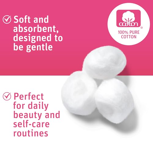 Simply Soft Cotton Balls 600 Count - 100% Pure Cotton