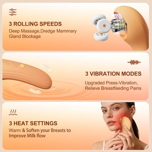 TMJ Jaw Massager with Heat, Vibration & Rolling Balls
