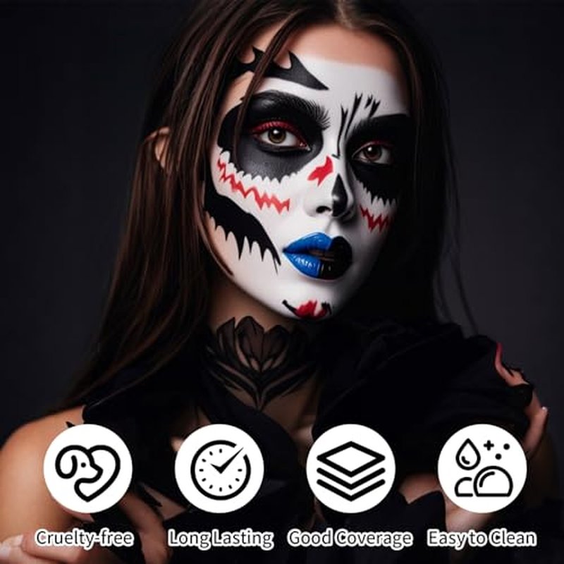 Drawdart White Face Paint Stick for Halloween & Sports Makeup