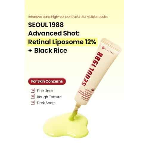 K-SECRET SEOUL 1988 Retinal Advanced Shot ? Formulated with 22,275 Spicules and Advanced Retinal Liposome 12% | Fine Lines and Skin Texture Care Serum | Korean Skincare, 15ml / 0.51 fl oz